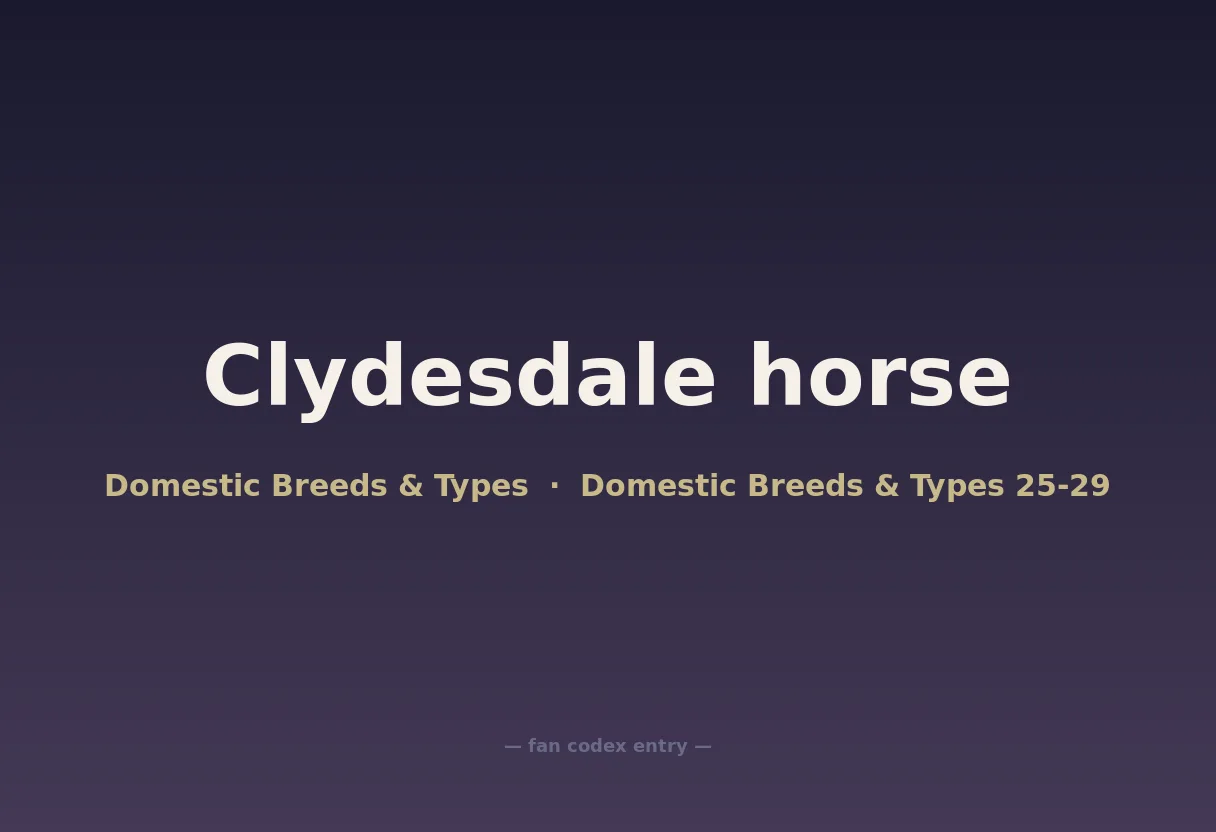 Clydesdale horse